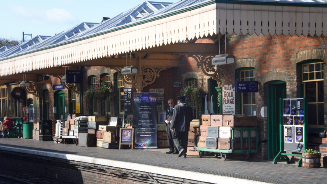  The North Norfolk Railway station platform, where a Classic Sitcom Weekend is being held this month