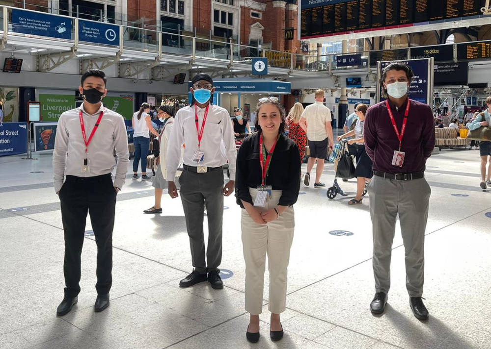 New trainees at London Liverpool Street Station