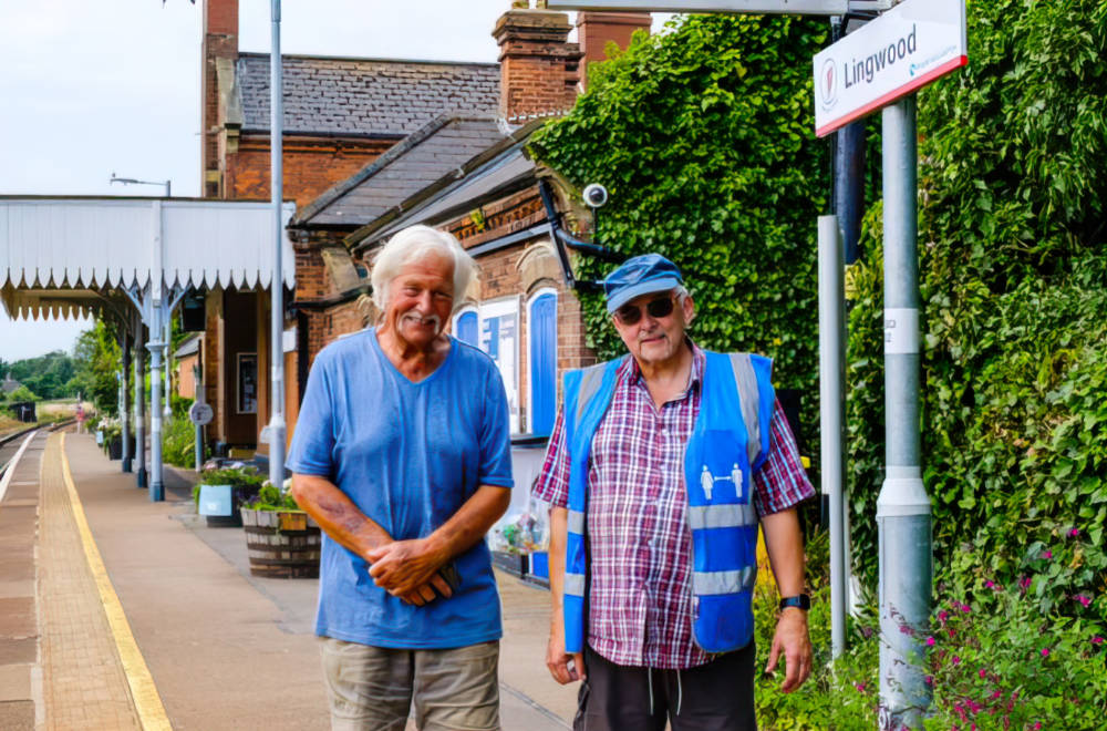 Pat Meo and Mike Hall at Lingwood station