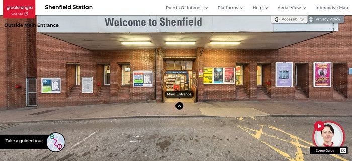Shenfield station entrance virtual tour