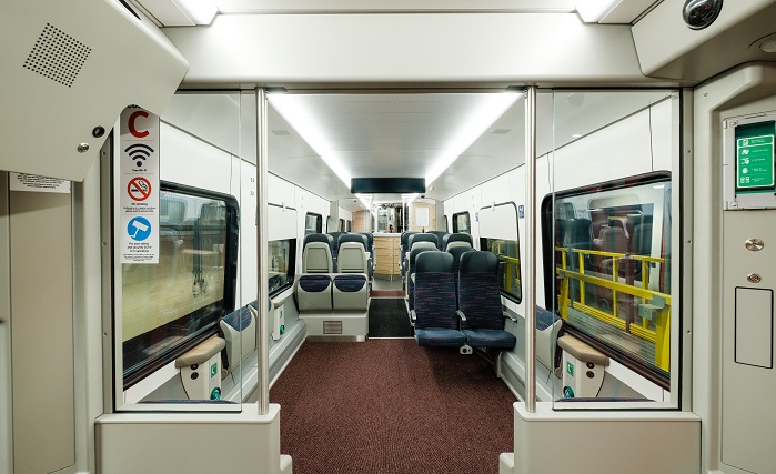 Accessible area on a Stadler Intercity train
