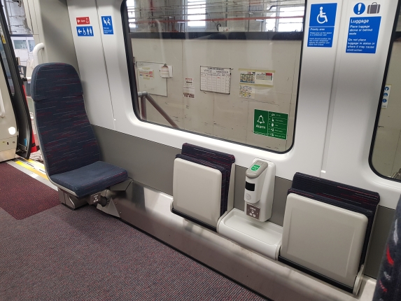 Disabled area on Greater Anglia train