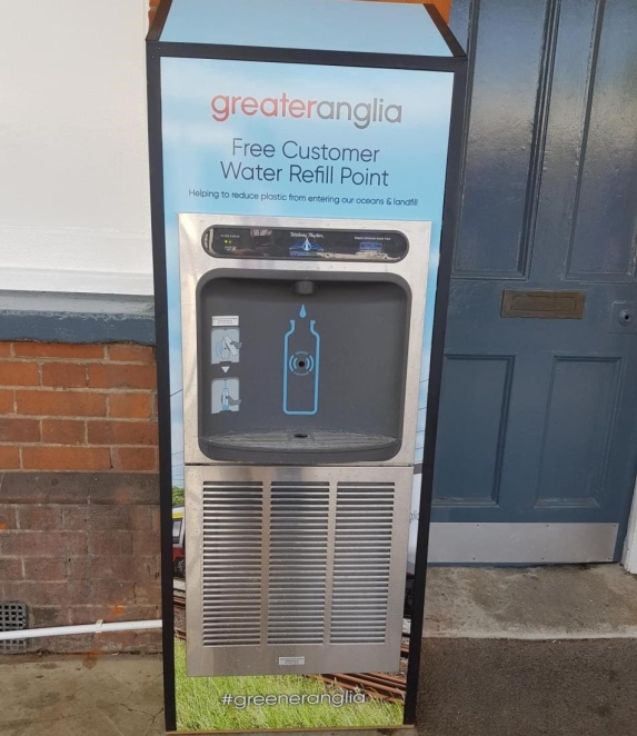 A free customer water refill point 