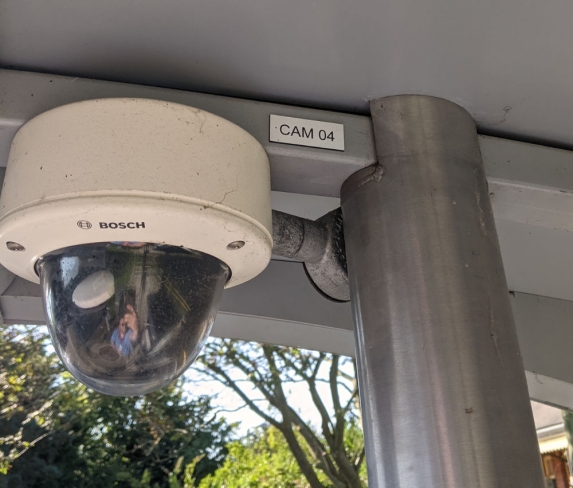 CCTV camera at a rail station 