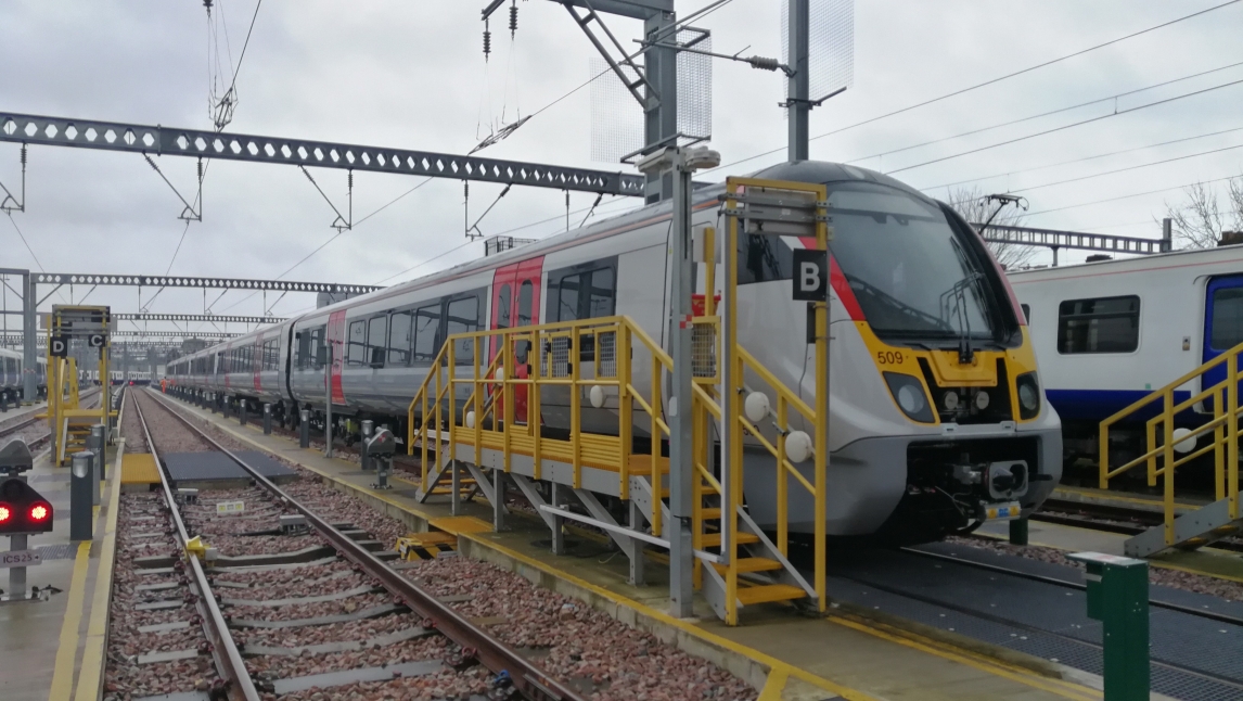 First of Greater Anglia's new electric trains made by Bombardier arrives in region