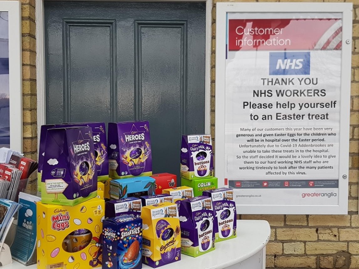 Easter egg donations for staff