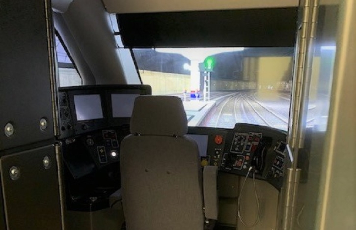 Inside one of Greater Anglia's train simulators