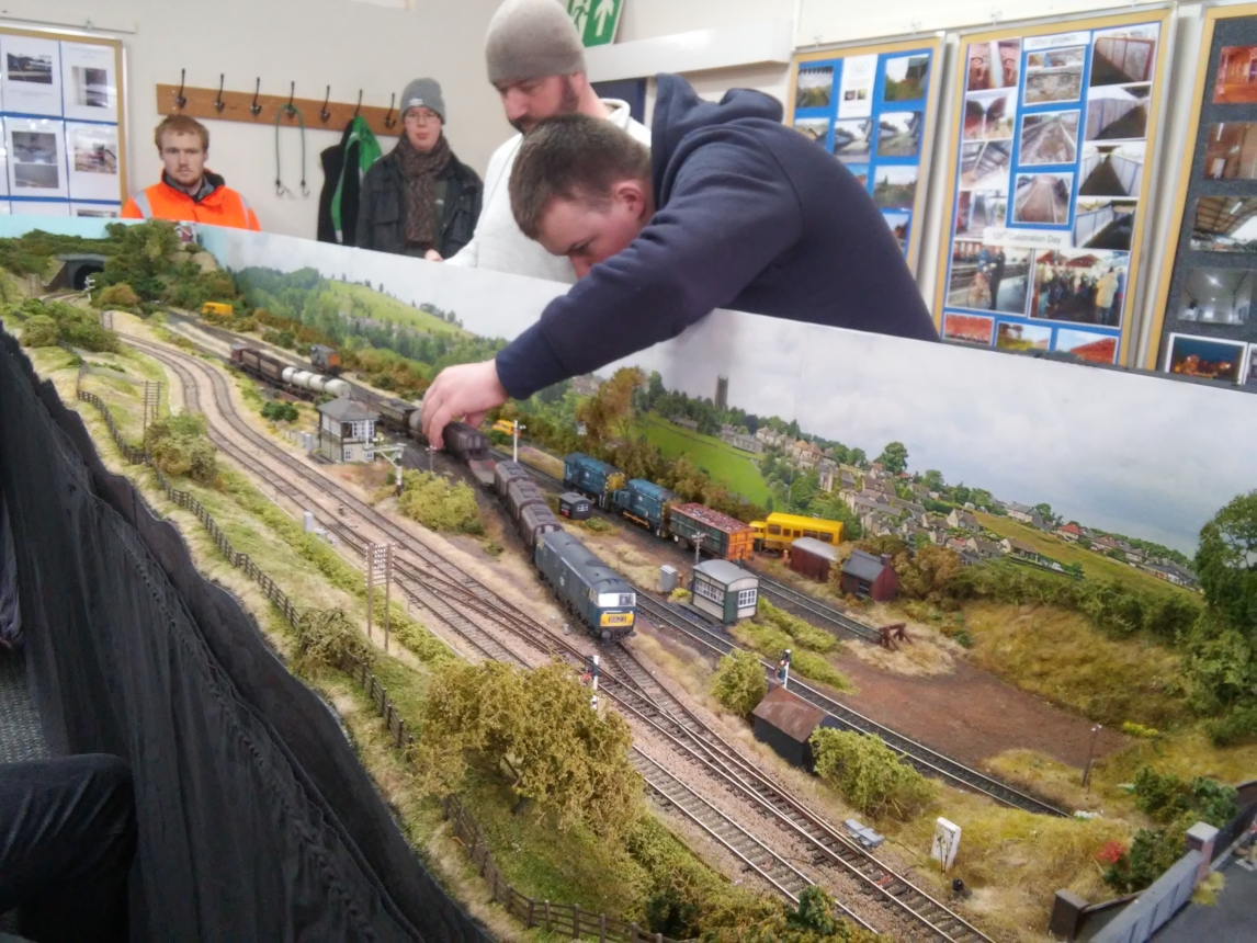 Railway modellers at March station