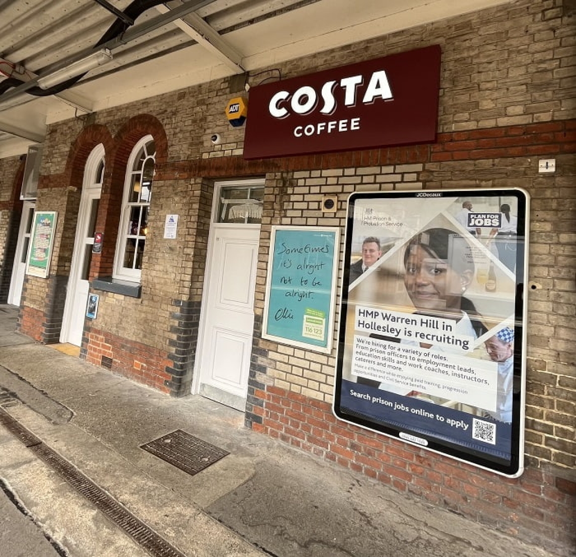 Outside view of the new Ipswich Costa Coffee shop