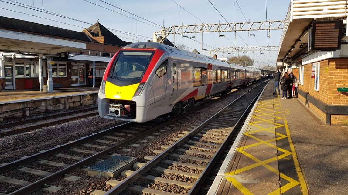 Greater Anglia train at Colchester North Station
