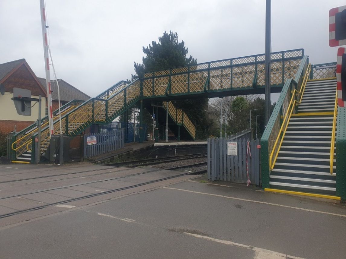 Trimley station bridge undergoing improvement works 