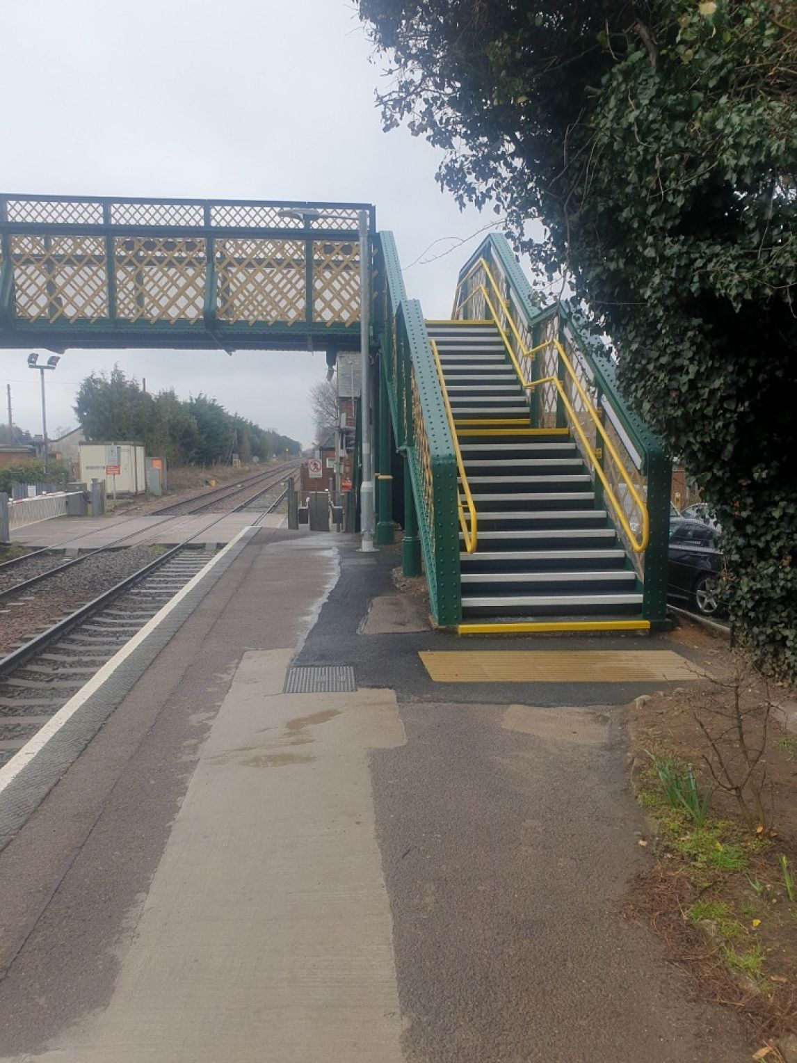 Trimley station bridge undergoing improvement works 