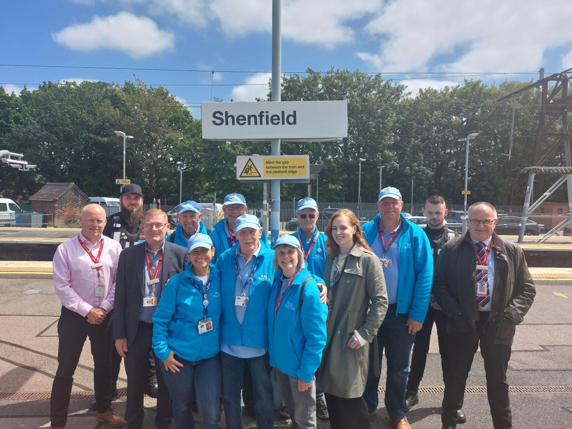 Rail pastors and Greater Anglia colleagues at Shenfield railway station. Credit: Greater Anglia