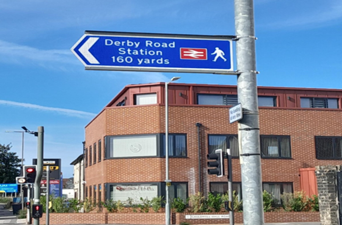 Derby Road Station sign
