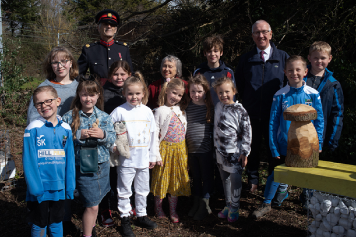The official opening of the wildlife garden at Wrabness rail station, March 2023