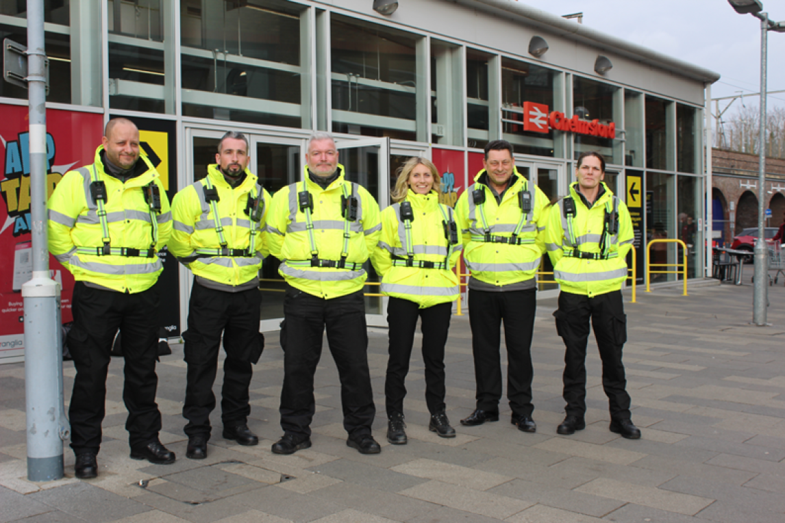 Transport safety officers at Chelmsford station