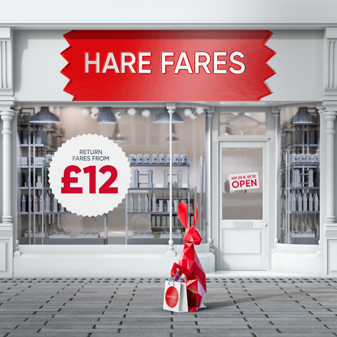Hare Fares. Return fares from £12