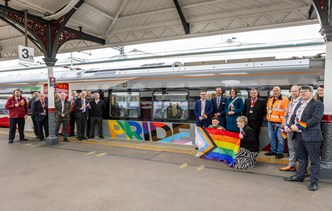The train was unveiled at Norwich station