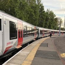 Greater Anglia Alstom new train at Walton on the Naze station
