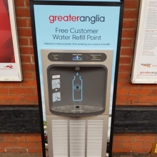 Greater Anglia free customer water refill point