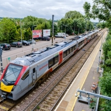 Greater Anglia intercity new train at Diss station