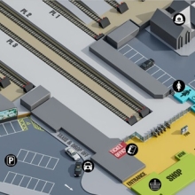 Interactive map from Southend Victoria virtual station tour
