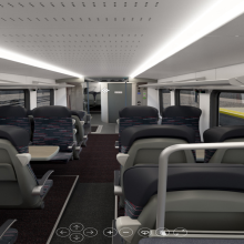 Virtural view of train interior