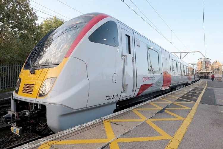 Greater Anglia train at the platform