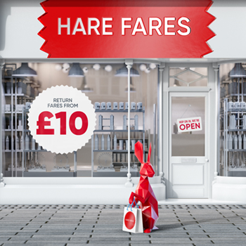 Hare Fares. Return fares from £10