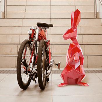 Hare with folding bike